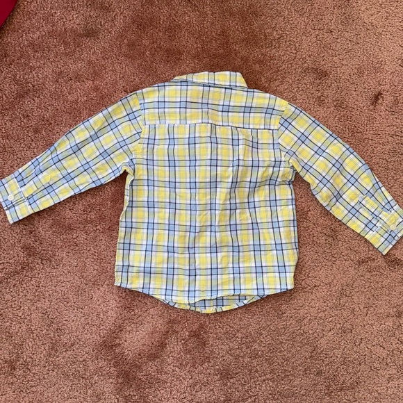 Gymboree Blue and Yellow Plaid Button Down Shirt - Picture 3 of 3